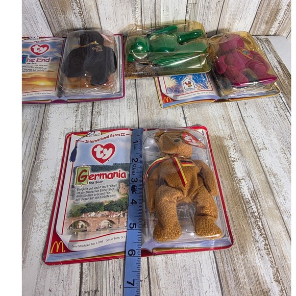 Ty Beanie Babies McDonald's Collection Set 4 Bears Millennium Erin End Germania - Picture 9 of 12